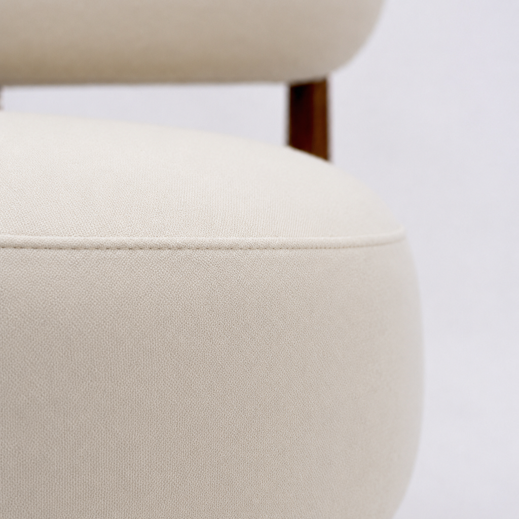 Woven coconut fabric close-up seat cushion texture